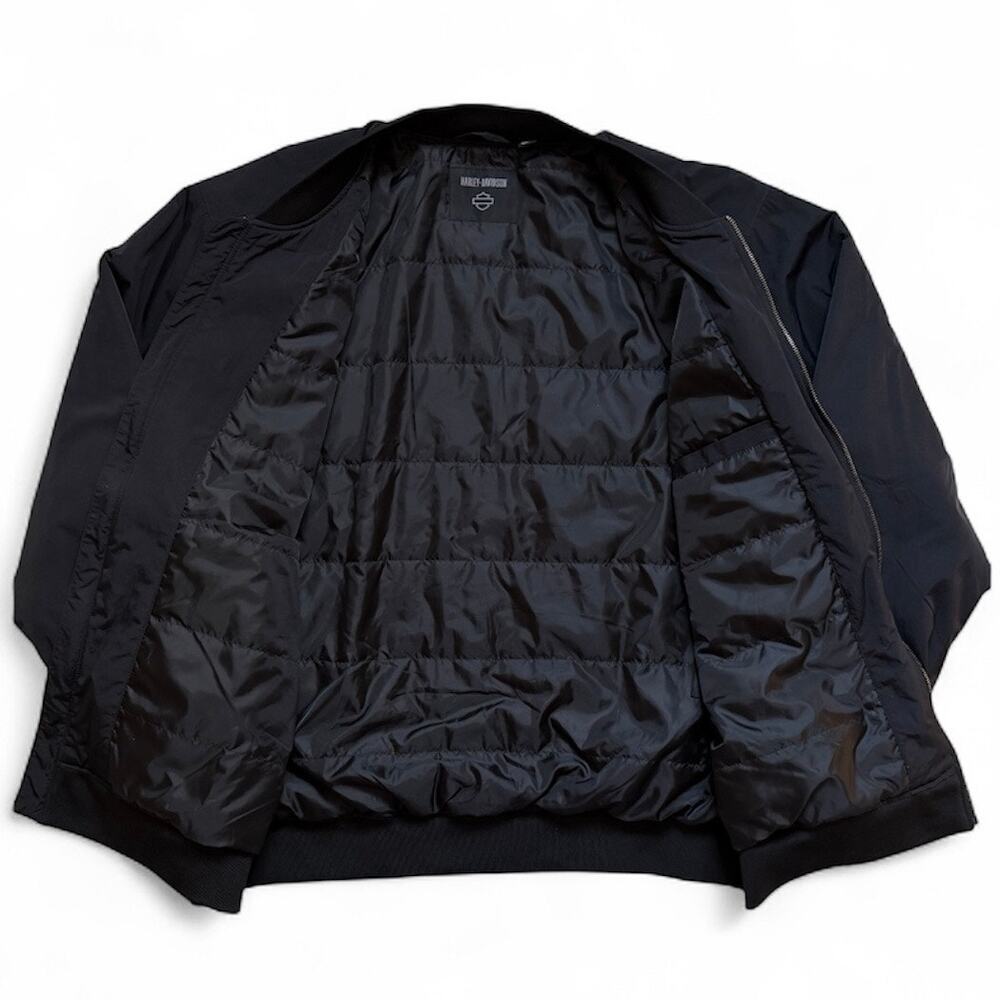 Harley-Davidson Performance Screamin Eagle Mens 2XL Black Nylon Bomber Jacket - Picture 3 of 10
